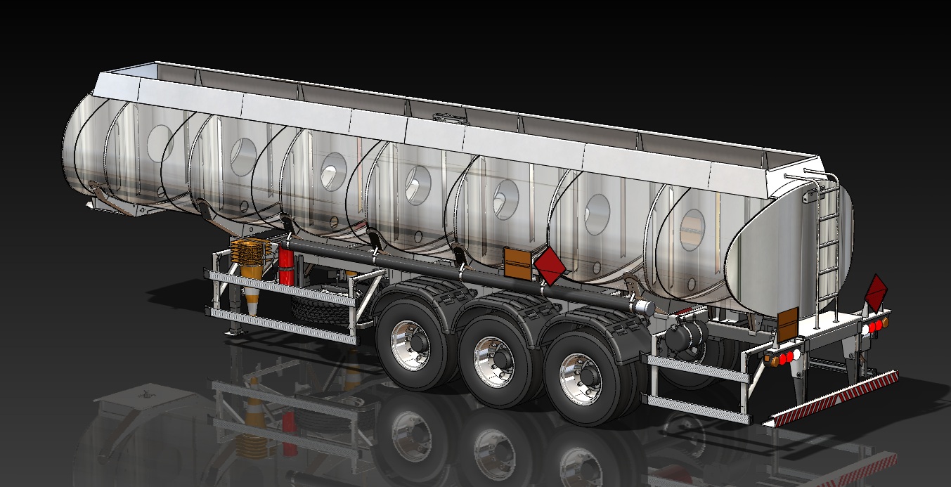 Projetos Mecânicos FP: Semi-Reboque Tanque Semi-Elíptico 32.000L 