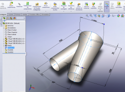 Projetos FP: Bifurcada Inteligente em SolidWorks