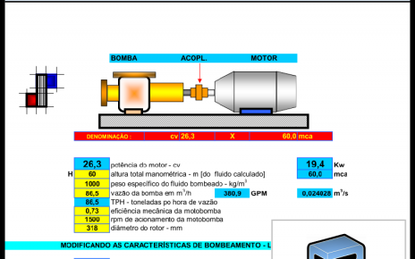 AFP.03.10111 Dimensionamiento hoja de cálculo de cálculo bomba centrífuga potencia capacidad fp